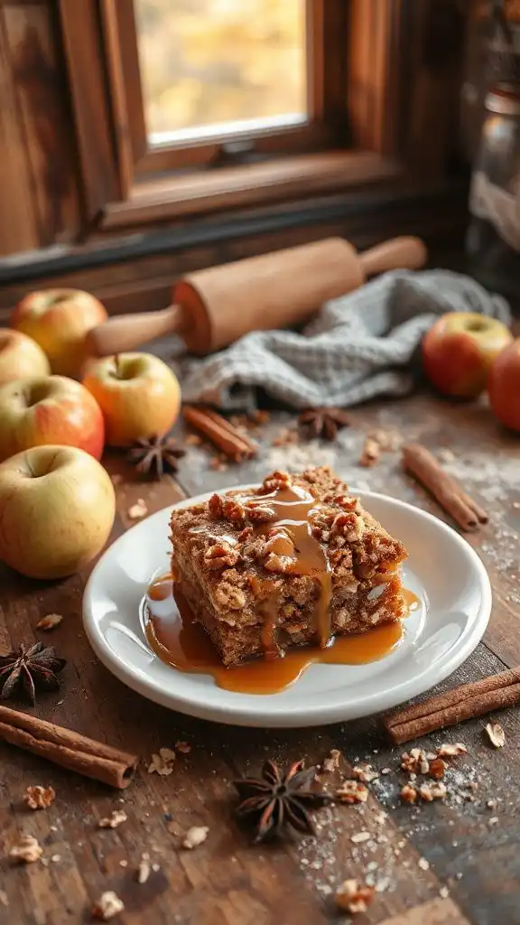 apple pie oat bars