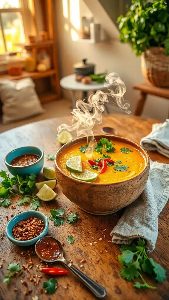aromatic coconut curry soup