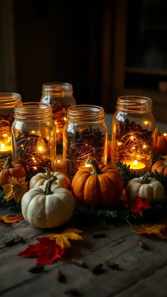 aromatic halloween mason jar lanterns