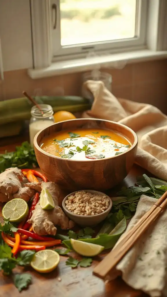aromatic thai coconut soup