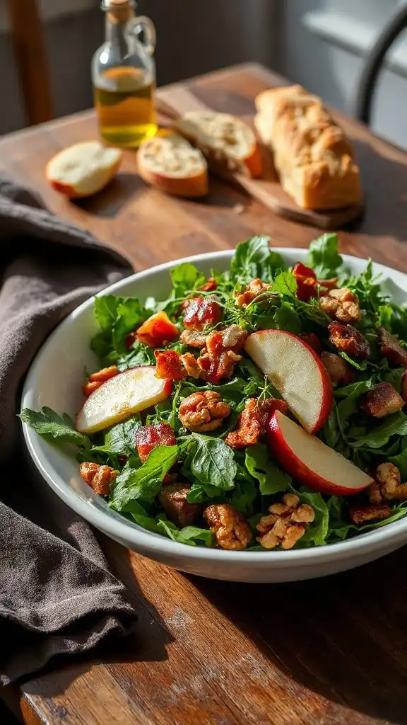 arugula bacon apple salad