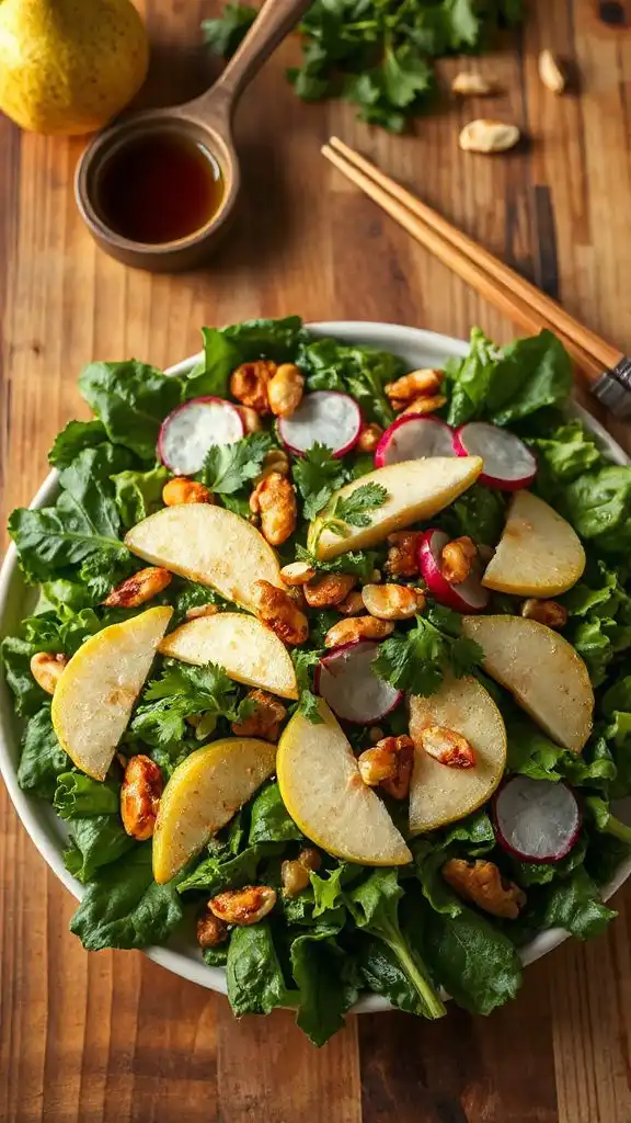 asian inspired pear salad