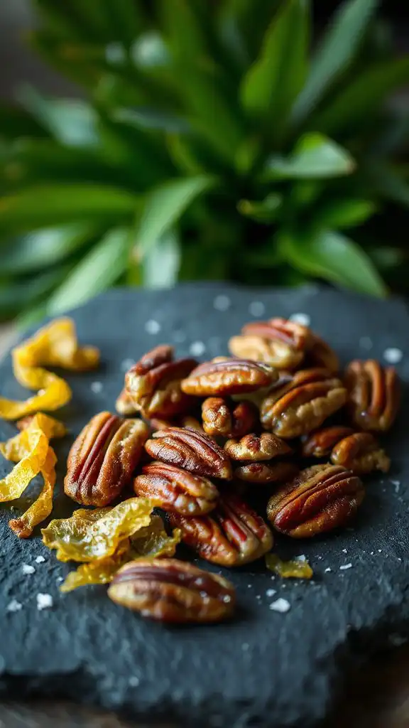 asian pecan maple snack