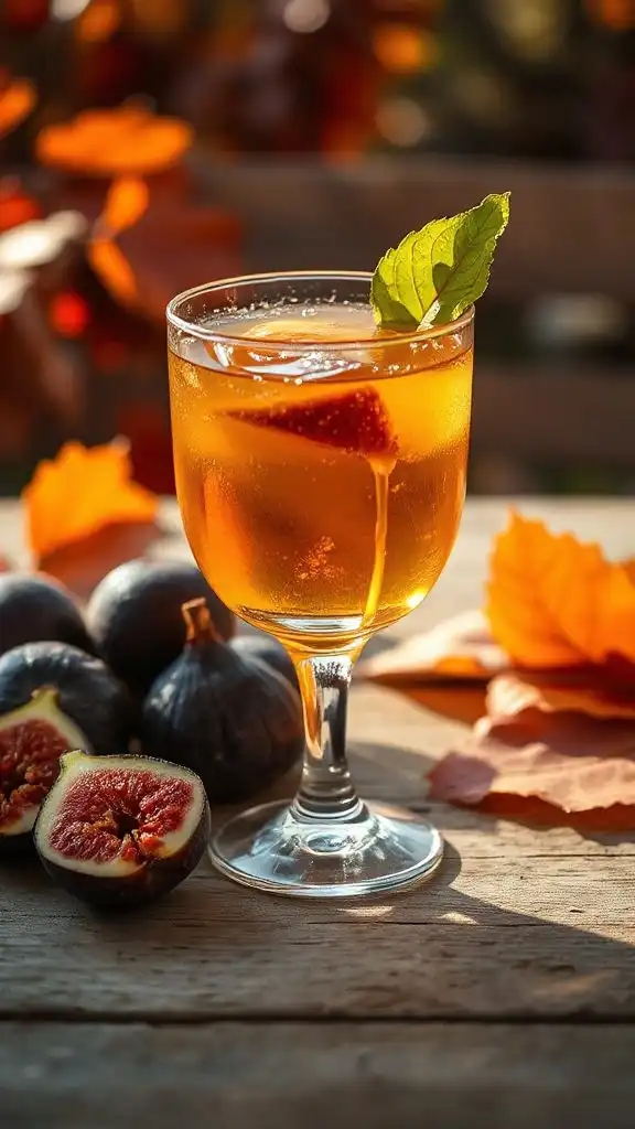 autumn fig and honey cocktails