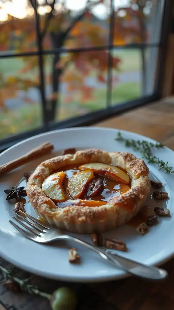 autumn flaked apple tart