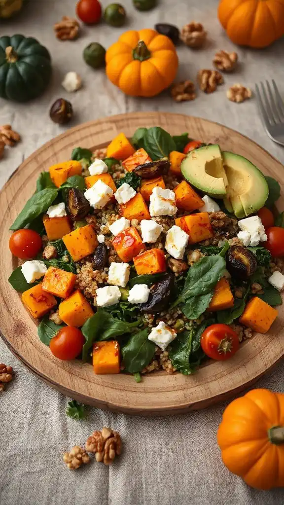 autumn harvest quinoa salad