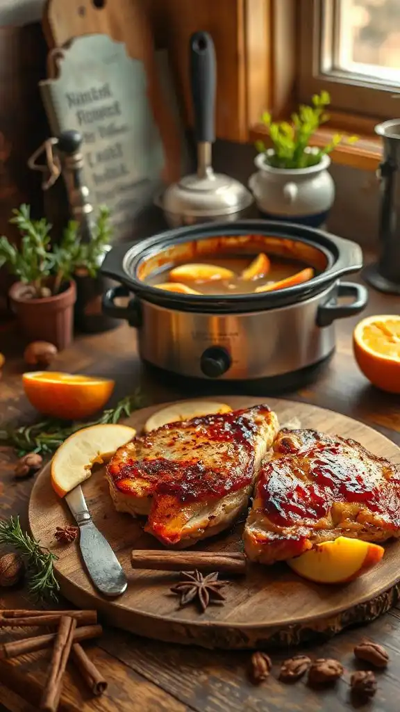 autumn inspired cider infused pork