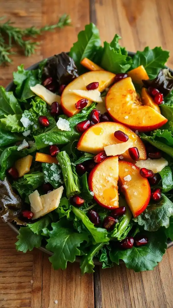 autumn inspired mixed greens salad