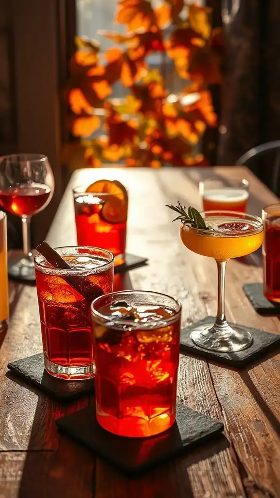 autumn inspired negroni cocktails