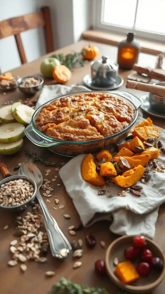 autumn inspired oatmeal bake recipe
