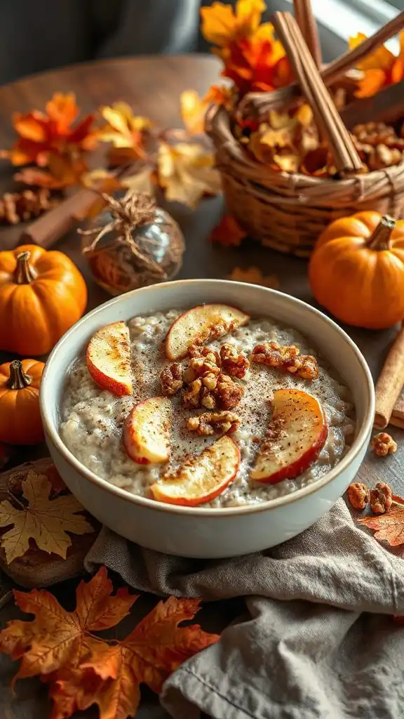 autumn inspired oatmeal dish