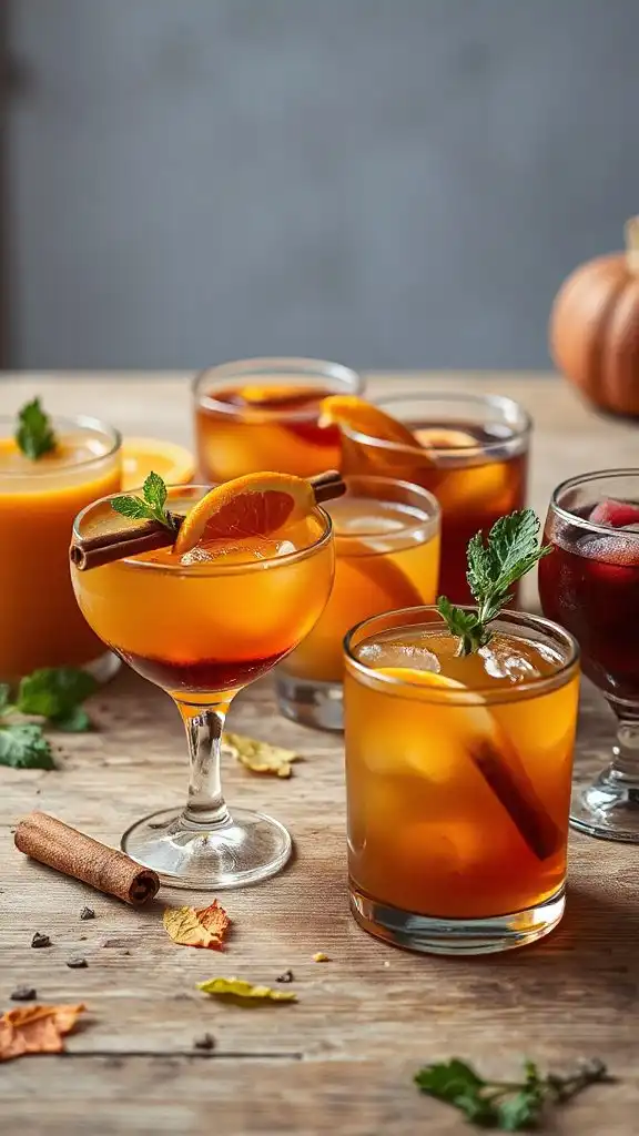 autumn inspired rum cocktails
