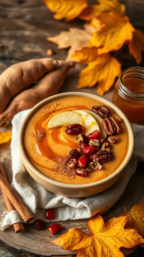autumn inspired smoothie bowl recipe