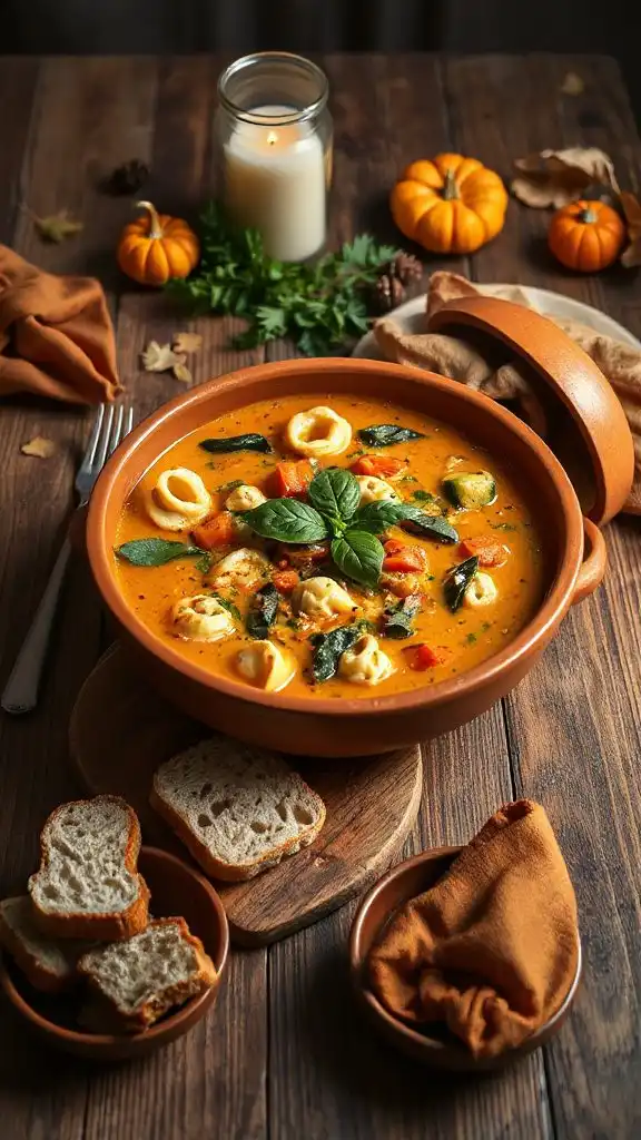 autumn inspired tortellini vegetable stew