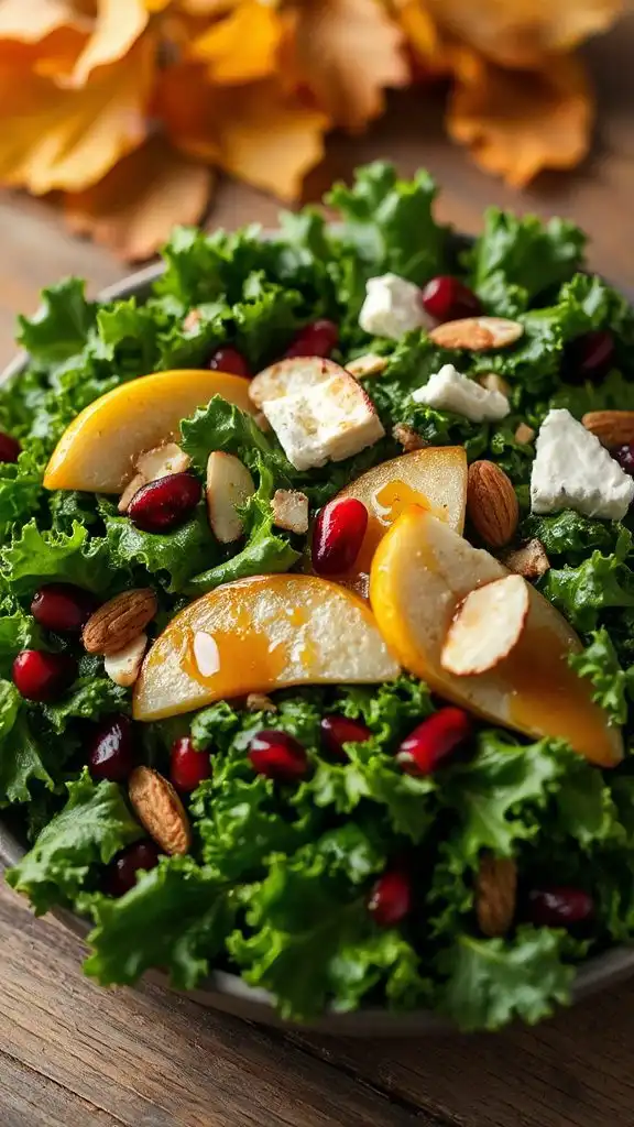 autumn kale pear salad