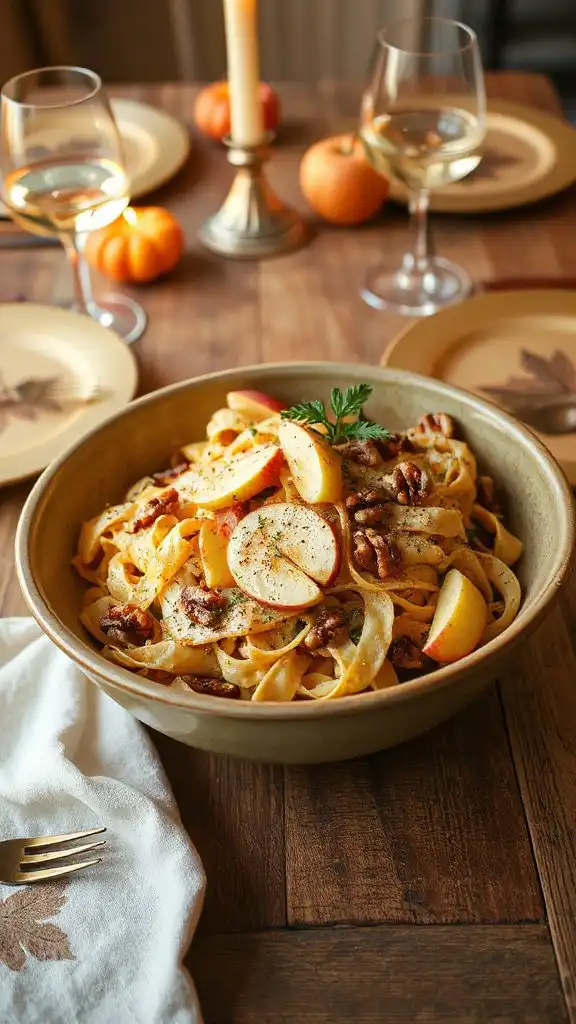 autumn pasta with apples