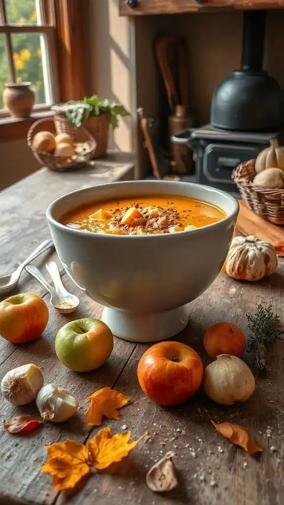 autumn pumpkin apple chowder