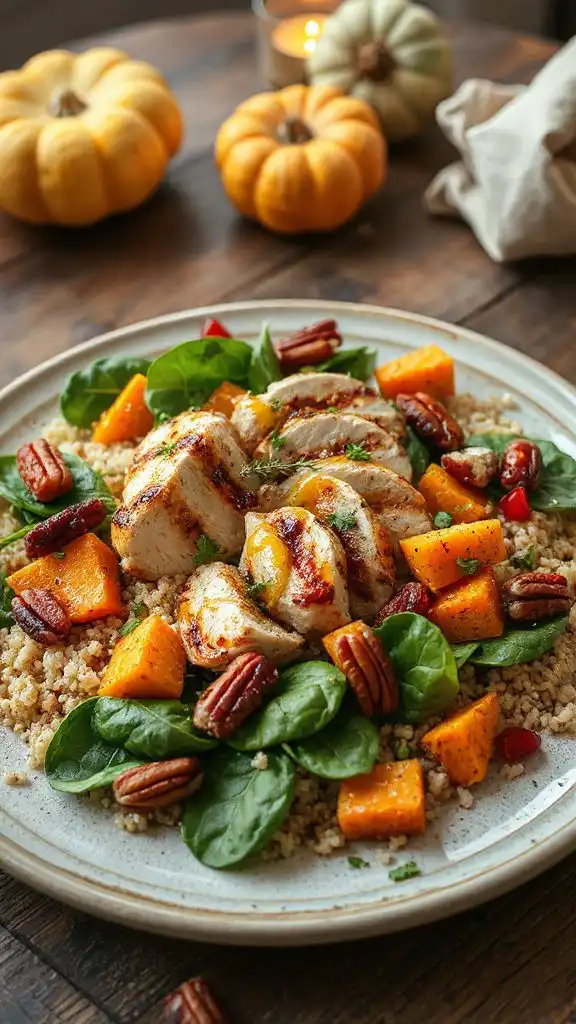 autumn quinoa chicken salad