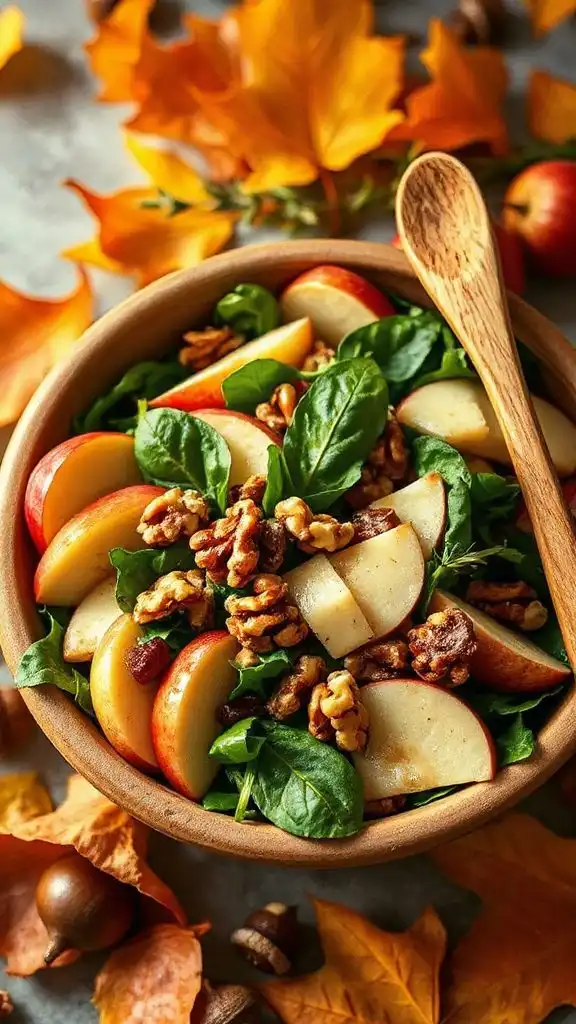 autumn salad with apples