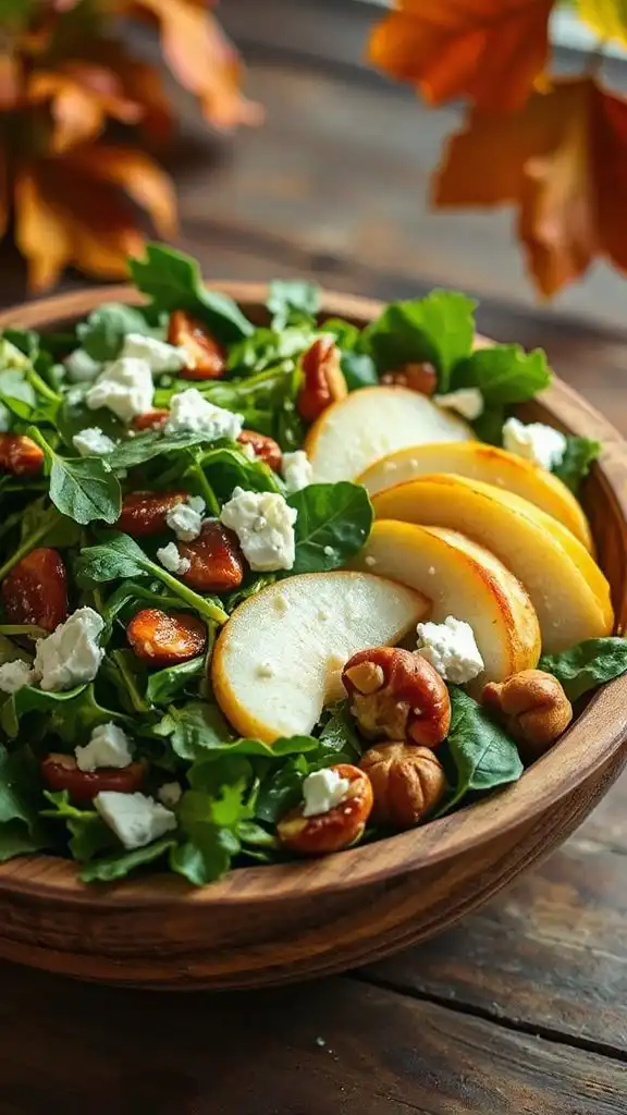 autumn salad with pears