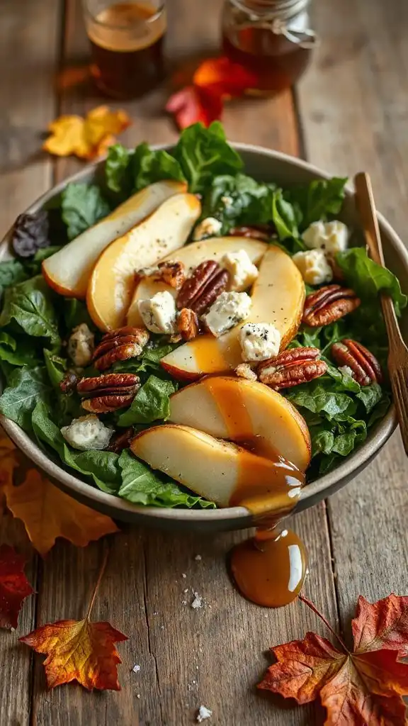 autumn salad with pears