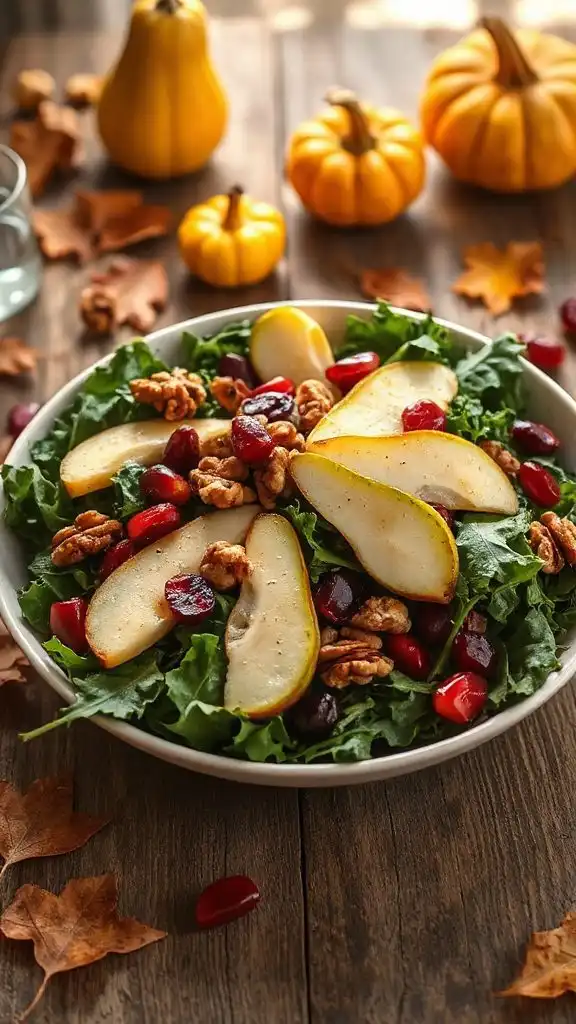 autumn salad with pears