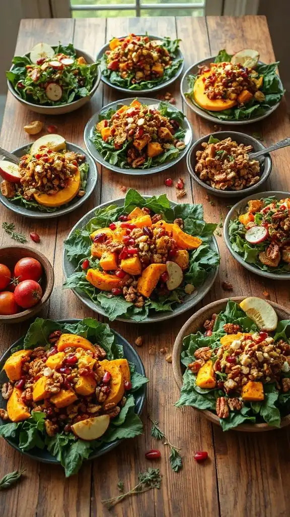 autumn salads with local ingredients