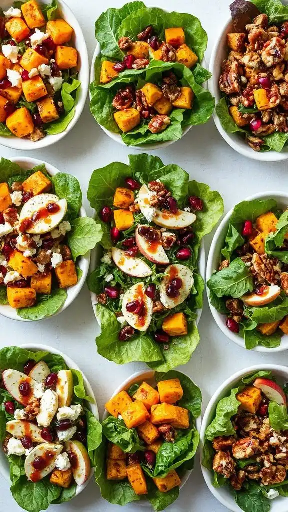 autumn salads with variety
