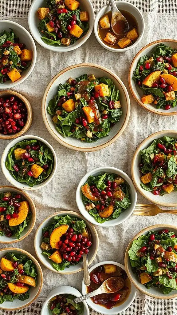 autumn salads with vinaigrette
