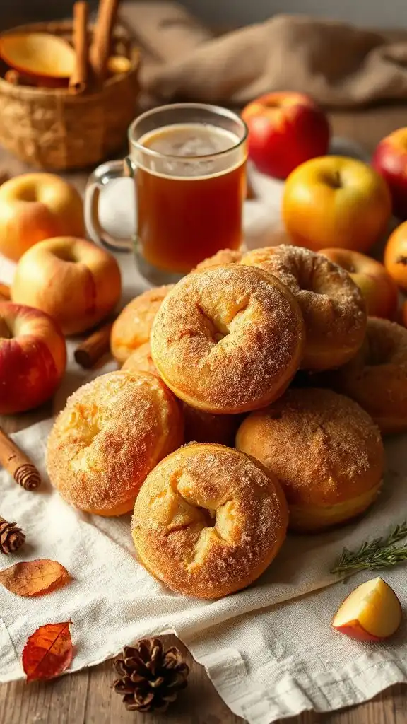autumn spiced apple cider donuts