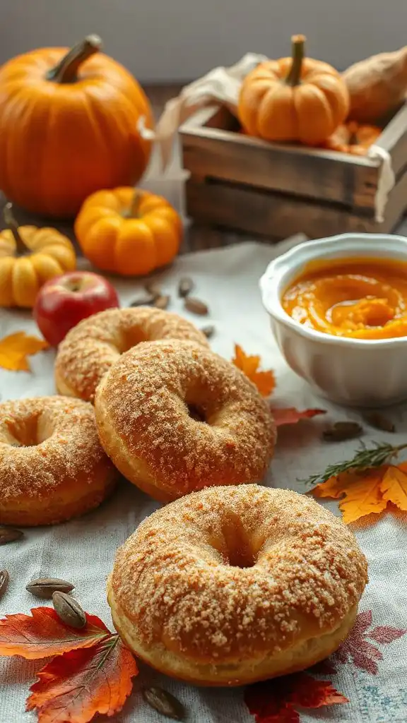 autumn spiced apple cider doughnuts