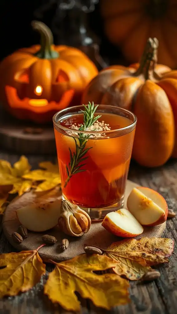 autumn spiced apple cocktail