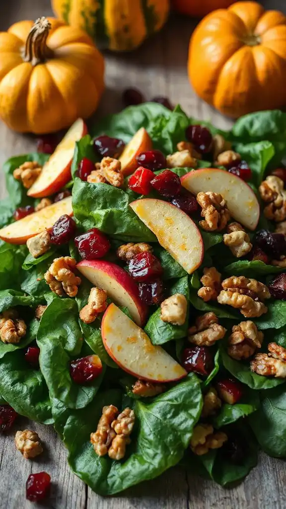 autumn spinach salad delight