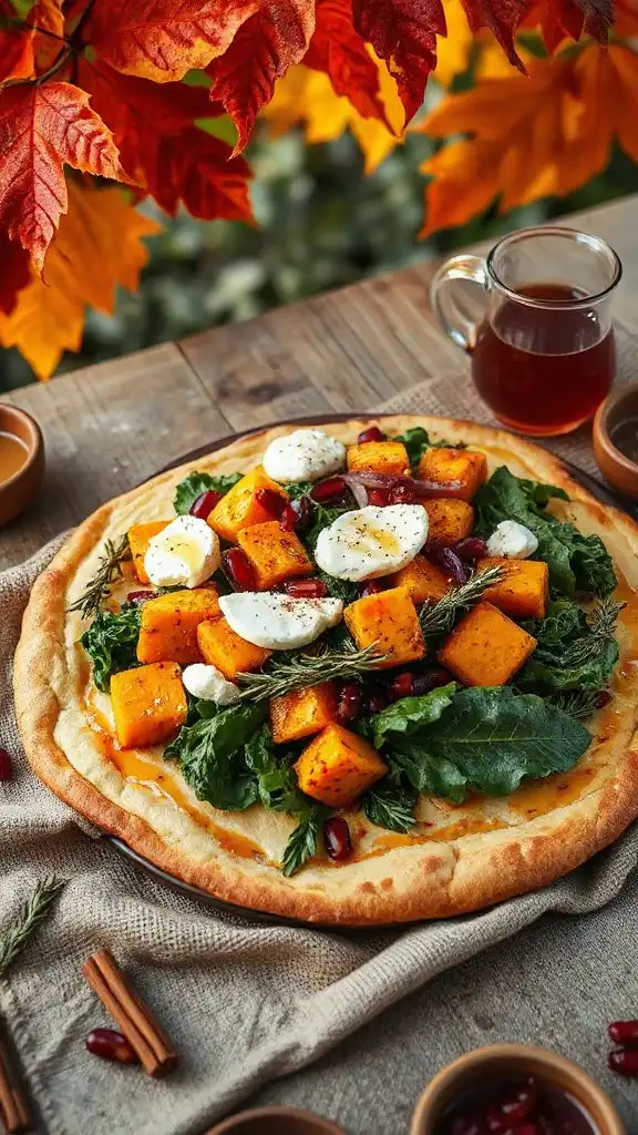 autumn vegetable flatbread recipe
