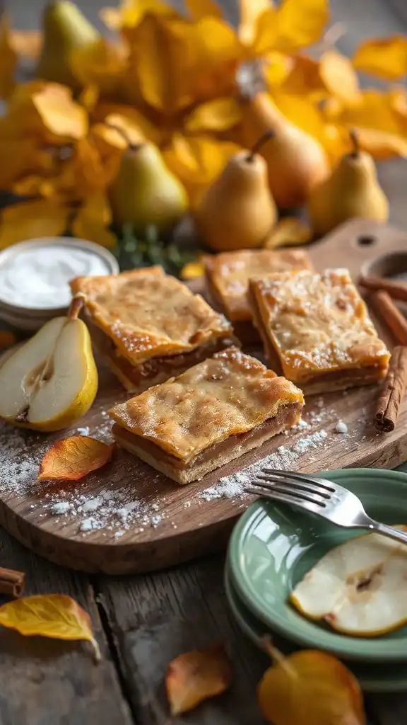autumnal pear butter bars