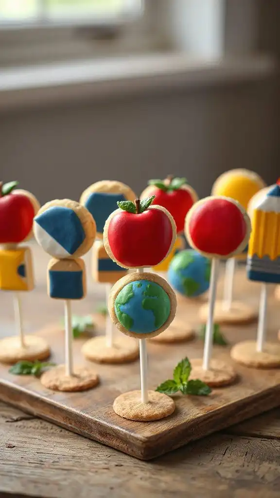 back to school cookie pops