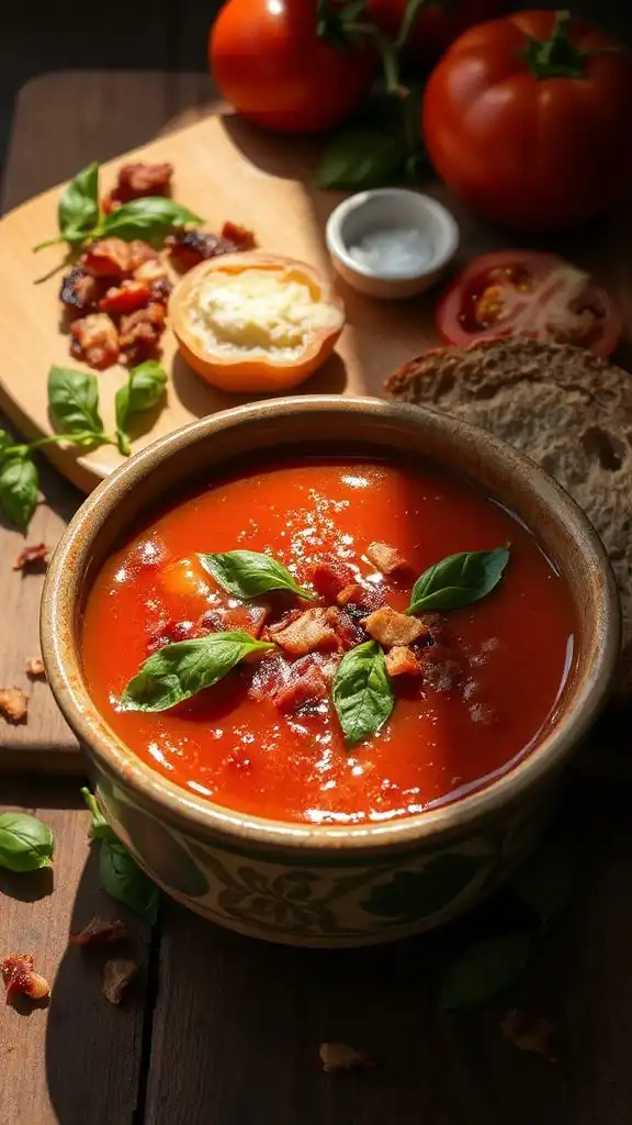 bacon flavored tomato basil soup