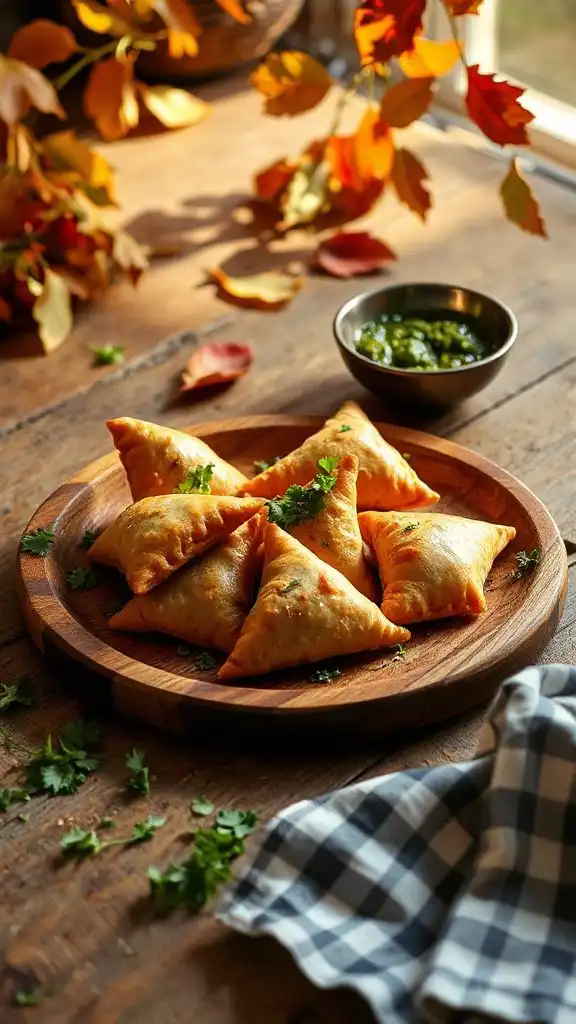 baked sweet potato samosas