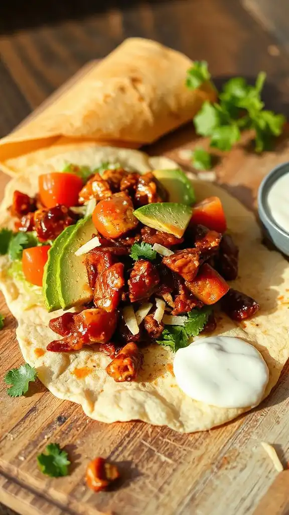 bbq chicken tortilla wraps