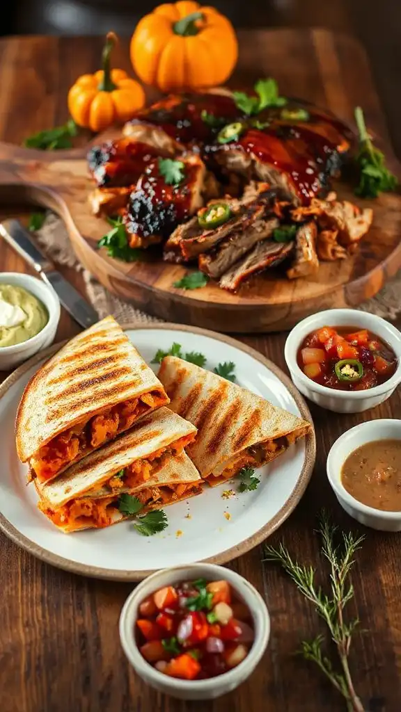 bbq pulled pork quesadillas