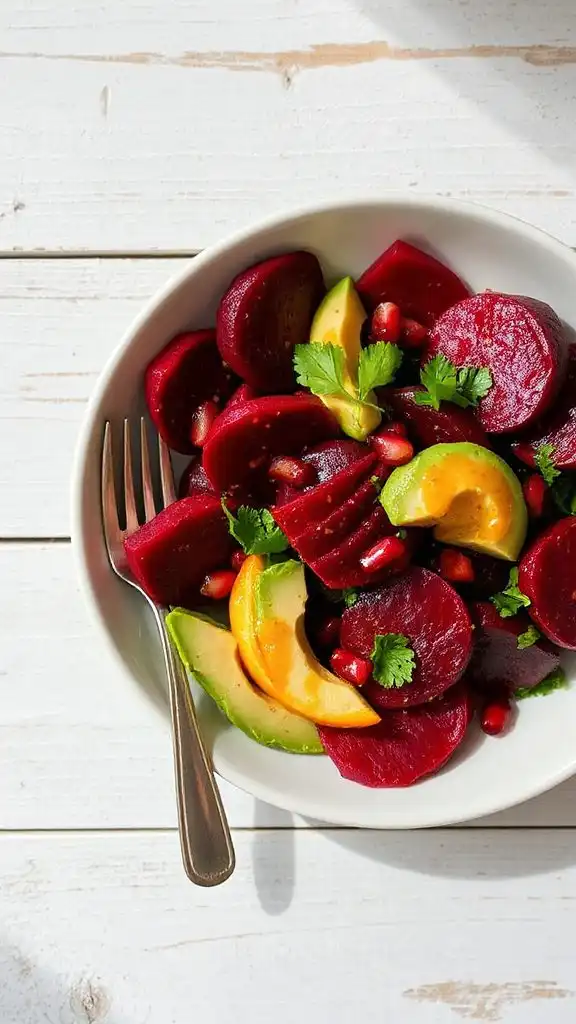 beet and avocado salad