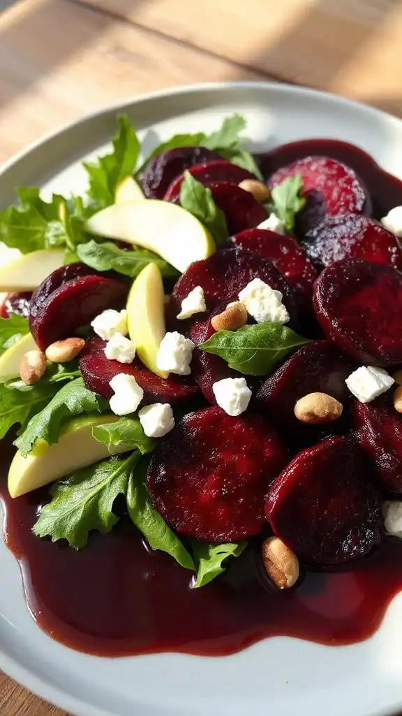 beet arugula balsamic salad