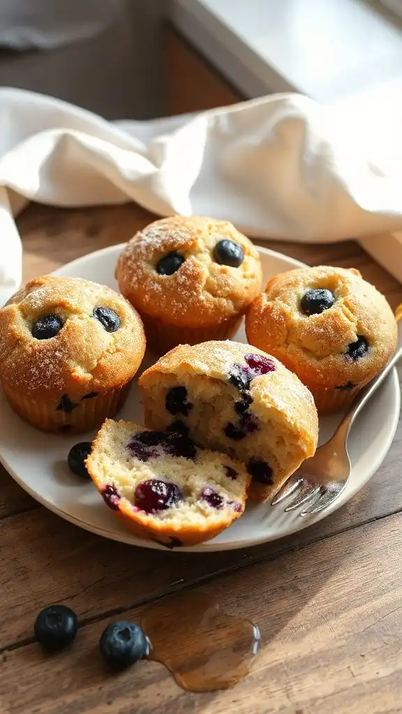 blueberry banana breakfast muffins