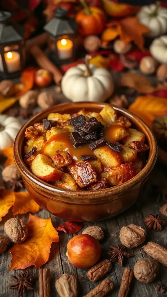bourbon apple bread pudding