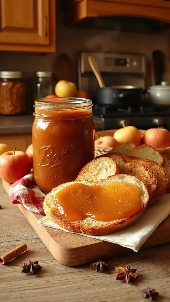 bourbon infused apple spread