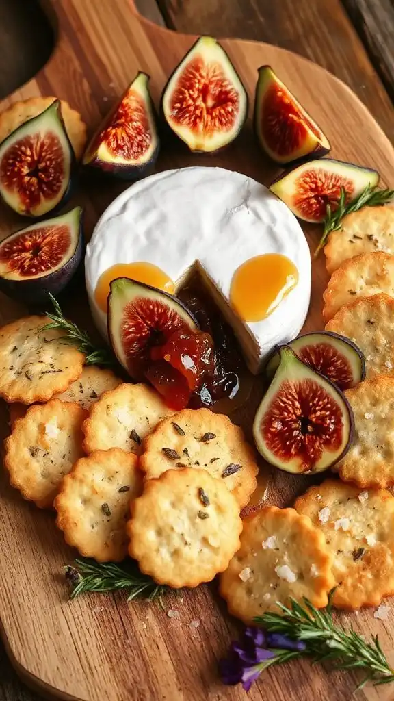 brie cheese with fig jam