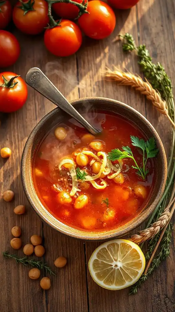 bright and zesty soup