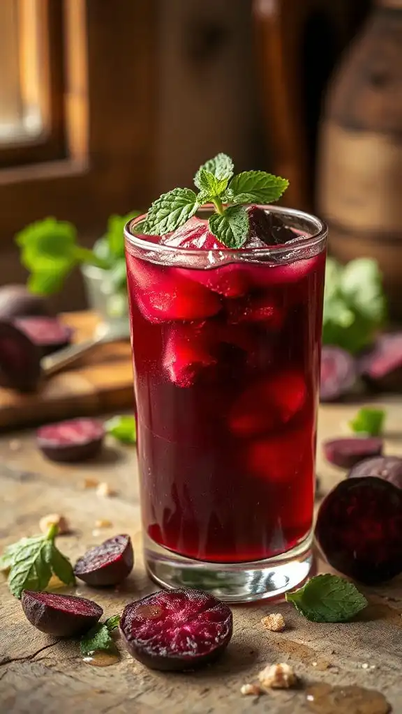 brown sugar beet rum punch