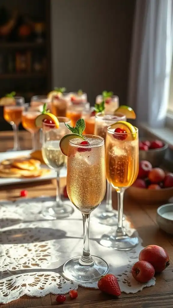 brunch cocktails with sparkling cider