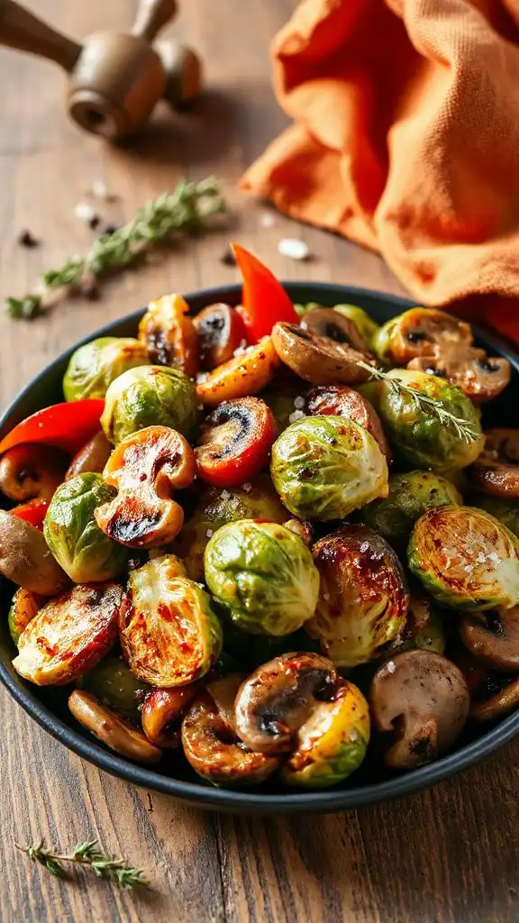 brussels sprouts mushroom stir fry